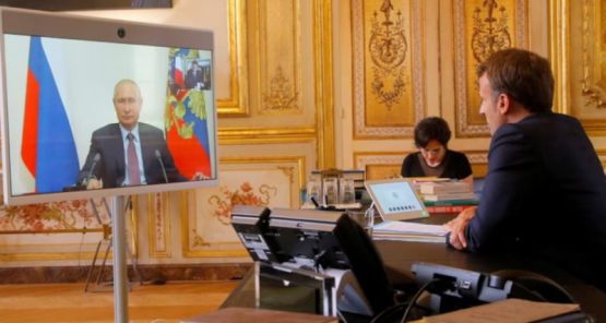 Macron le reclamó a Putin un alto el fuego inmediato en Ucrania