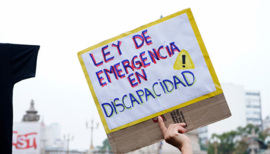 movilización contra los vetos de Milei
